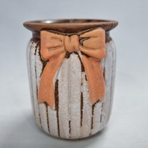 CS-04-BH 화이트(높이 11cm) 리본 고고화분