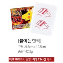 13시간지속 붙이는핫팩 발 핫팩 23년제조, 100개, 02파스형