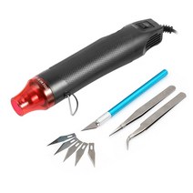 회전식 전동 목공 공구 세트 Diy 뜨거운 공기 열 총 휴대 전화 수리 도구 휴대 헤어 드라이어 납땜 수축 엠보싱 플라스틱 fimo dinks 폴리머, [03] C