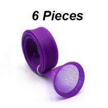 Lot 6 Exceepand 주조 낚싯대 장갑 170cm Baitcastng 슬리브 커버 25mm 너비 극 양말 보호대, 보라색