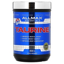 ALLMAX 타우린 비건 + 글루텐 프리 무맛 3000mg 14.11oz(400g)