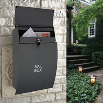 펜션 전원주택 야외 우편함좋은 방패 MAILBOX 우편함 대형 유럽 빌라 우편함 우체통, 931 무연탄