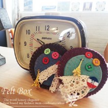 봉쥬르 파리 헤어핀 교구 바느질 펠트diy, 레드 앤 딥와인