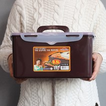 쿨맥시2 직사각 밀폐용기 51호 초코색 9.5L