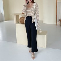 여성 뒷밴딩 세미와이드 부츠컷 슬랙스