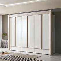 A106 하이그로시 아이보리 9자 옷장, 이불장