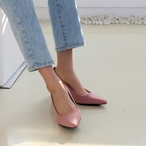 홍대언니 여성 뾰족코 미들힐 펌프스 CB53B328 (6cm)