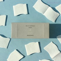 바노바기 멀티 스펀지 패드 60매/ 코튼 무화학성분 화장솜 스킨팩 닥토패드 클렌징솜, 1개