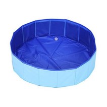 강아지 수영장 풀 Foldable 애완 동물 목욕 수영 욕조 Collapsible Bathing Pool for Dogs Cats Kids, 4.blue - 100X30cm
