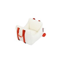 강아지 애견 카시트 대형견 중형견 차시트 이동가방 펫시트, A1-쿠션형/51x46x40cm, 내추럴화이트
