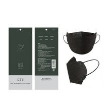 늘푸른 황사방역용 KF94 / KF80 마스크 (식약처허가 국산 공적마스크 / 낱장단위 개별포장 / 50매입 박스출고), 대형 블랙(성인남성/여성), 100매, 블랙