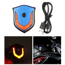 바이크 오토바이 12V 8 LED 헬멧 방수 자전거 야간 안전 신호 경고등 라이트 후면 테일 램프 미등, [02] Type B