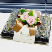 러블리팜 에그머니 핸드슬리브 st 30구 플라워 ver. 30구+LED 조명+비누꽃, 블랙, 핑크