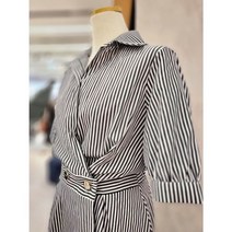 리안뉴욕 [갤러리아] [22F/W]세로스트라이프카라원피스RQGWOP400