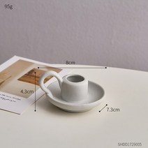 캔들 홀더 북유럽 가정 장식 세라믹 양초 및 지원 촛대 홈 장식 양초 웨딩 센터 피스 선물, Short-White