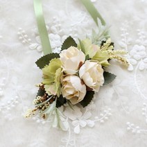 부토니에 패션 코사지인공 실크 새틴 손 꽃 신랑 boutonniere 남자 핀 정장 꽃