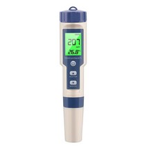 세균측정기수영장 및 아쿠아리움용 디지털 수질 측정기 PH/TDS/EC/온도 TDS PH 수족관용 테스터, 03 5 IN 1 PH METER