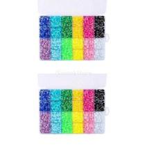 GHSHOP 38400pcs 12 색 FlatBack 크리스탈 라인 석 네일 아트 장식 공예, 다양한 크기, 여러 가지 빛깔의, 결정