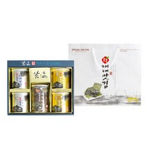 광천김 특선 3호 홍삼김 1캔 황토염김 2캔 파래김 2캔 사은품_[230301EA], 1, 본상품선택