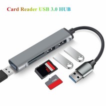 usb c to usb 어댑터 허브 3 포트 3.0 카드 리더 type splitter mini 2 in 1 ardreader for sd tf mi ro sd for vist, USB 실버