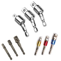 유니버셜 쪼인트/복스소켓/컬러소켓 - 토크렌치 복스 소켓 큐베이스 콘덴서마이크 복스알 자동차공구 임팩 드라이버 수공구, (3pcs)복스소켓 기본형 세트