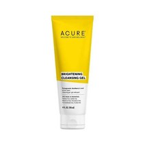 Acure Brightening Cleansing Gel 100% Vegan for A Brighter Appearance 석류 블랙베리 아사이 리치 슈퍼 젠틀 타입 슈퍼프루트 +, 4 Fl Oz(1팩)