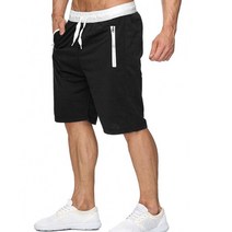 몰렌코 허리밴딩 배색 지퍼 포켓 반바지 팬츠 500146