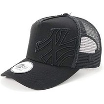 뉴에라(new era) 뉴에라 메쉬 캡 mlb 데미지 가공, 무료 크기, ny 블랙