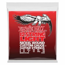 Ernie Ball 12줄 미디엄 니켈 와운드 일렉트릭 기타 스트링 11-52 게이지 (P02236), 12-String Light (9-46)