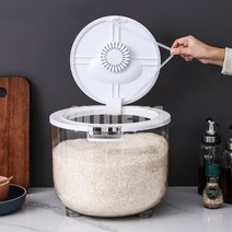 주방렌지대 밥솥수납장 광파오븐선반 대용량 투명 양동이 가정용 플라스틱통 보관 냉장고수납, A-5KG