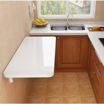 53182 주방 접이식 보조 테이블 식탁 주방 선반, 흰색60*30