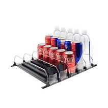냉장고용 소다 캔 정리함 자동 푸셔 글라이드 355 2ml(12온스) 473 2ml(16온스) 591 5ml(20온스) 음료 정리함 냉장고용 최대 25캔 보관, 5, 38CM