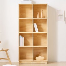 고잉 낮은책장 2단 3단 책장 원목, 고잉 4단 8칸 책장, 고무나무