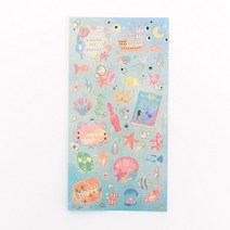 다이어리레시피 러브 판타지 바다 세계 인쇄소 스티커 다꾸 인스, S87-러브 : 바다세계