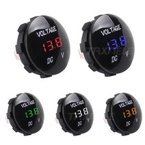 측정공구 DC 5V-48V 방수 자동차 오토바이 전압계 LED 패널 디지털 볼트 디스플레이 12V 24V 36V 테스터, 04 green_02 with Panel