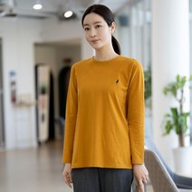 모슬린 엄마옷 면 라운드 긴팔 티셔츠 ETS301031 마담 미시옷 중년여성의류 빅사이즈 50대 60대여성옷