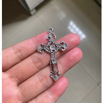 기독교 용품 예수 그리스도 셀틱 십자가 DIY 수제 펜던트 목걸이 열쇠 고리 액세서리 매력 결과 보석 만들, 01 Cross