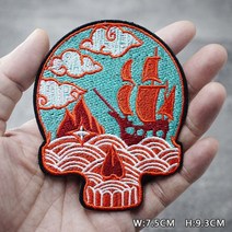 와펜 자수 패치 열접착 빈티지 캐릭터 명품와펜 해골 심장 눈 diy 아이 티셔츠 iron on appliques 옷 청바지 스티커 배지 parche rock music