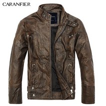 남성용 가죽자켓 머슬핏 라이더 바이크 자켓 CARANFIER-고품질 클래식 오토바이 자전거 카우보이 가죽 자켓