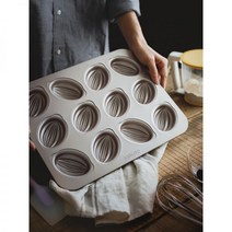 12구 마들렌 틀 올리브 모양 베이킹 팬 논스틱 쉐프메이드 파운드 케이크, 올리브 팬