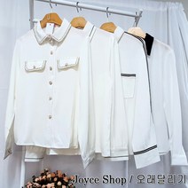 Joyce shop 오래달리기 여성 블라우스 반팔블라우스 쉬폰 셔츠 남방 여자 여름 프릴 오피스룩
