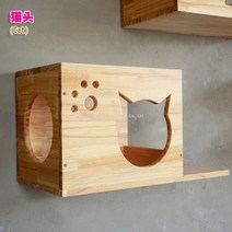 원목 우드 캣워커 캣타워 고양이 벽선반 벽걸이 구름다리 투명해먹 DIY, M + 1개