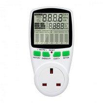 디지털 에너지 미터 전력계 와트 전기 Kwh LCD 콘센트 전력 분석기 EU US UK AU FR 40 Off, CHINA, UK plug