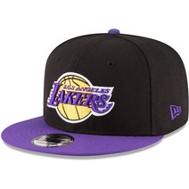 뉴에라 NBA 9Fifty LA 레이커스 로고 투톤 스냅백 모자 퍼플 블랙