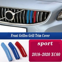 호환용품 파츠 3pcs 자동차 M 스웨덴 색 전면 그릴 볼보 S60L XC40 V90 CC S40 V60 액세서리, 03 M18-20 XC60