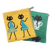 퓨어선데이 순면 3중 고양이 거즈행주 2p 세트, 고양이, 머그컵 캣, 2개