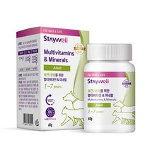 스테이웰 멀티비타민&미네랄 어덜트 60g 강아지 고양이 영양제, 단품