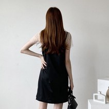 오슈 여름 데일리 러블리 도트 블라우스 투피스 숏원피스