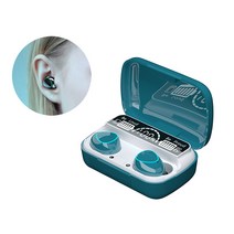 ELSECHO 최신상 무선 블루투스 이어폰 배터리 잔량 표시, 푸른 색, 푸른 색, M10