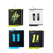 TELESIN 고프로배터리 HERO 11 10 9 고속충전 엔듀로 4종류, STAMINA1개